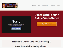 Tablet Screenshot of dancewithfeeling.com